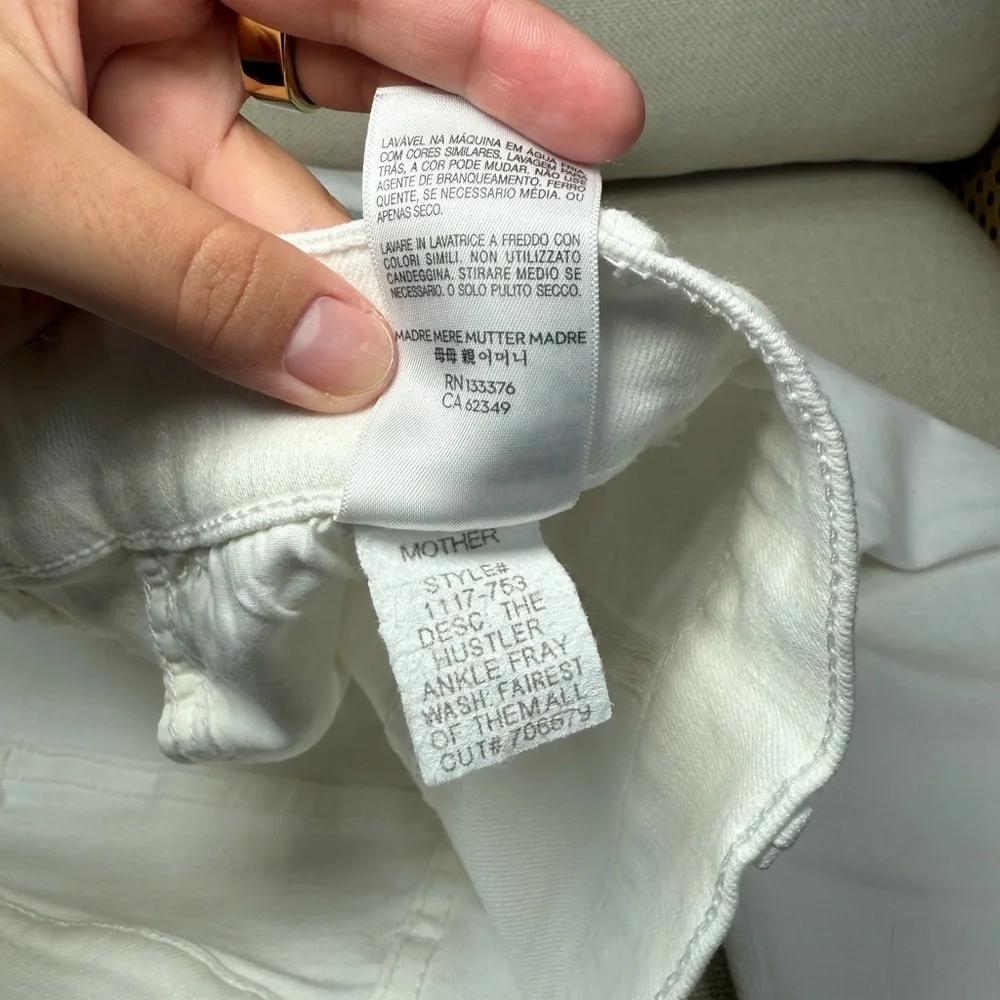 MOTHER Denim The Hustler Ankle Fray Jeans Size 30 - Picture 8 of 10